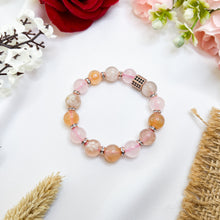 Load image into Gallery viewer, Scarlet Rose Crystal Bracelet (Carnelian, Rose Quartz, Sakura Agate)
