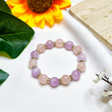 Load image into Gallery viewer, Purple Pixie (Kunzite, Rose Quartz) Crystal Crystal Bracelet
