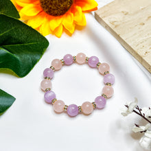 Load image into Gallery viewer, Purple Pixie (Kunzite, Rose Quartz) Crystal Crystal Bracelet
