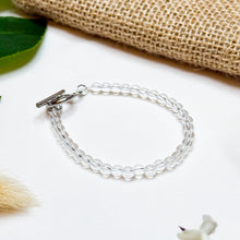 Load image into Gallery viewer, Mini Clear Quartz Stacker Crystal Bracelet
