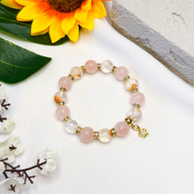 Load image into Gallery viewer, RARE Sericite Mica x Rose Quartz Crystal Bracelet
