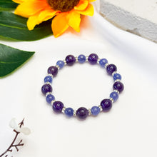 Load image into Gallery viewer, Twilight Berry (Amethyst, Tanzanite) Crystal Bracelet

