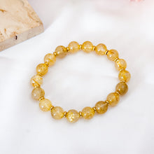 Load image into Gallery viewer, Gold Rutilated Quartz Crystal Bracelet

