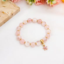 Load image into Gallery viewer, RARE Pink Sericite x Rose Quartz Crystal Bracelet
