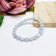 Load image into Gallery viewer, Mini Icy Green (Blue Lace Agate, Green Jade) Crystal Bracelet
