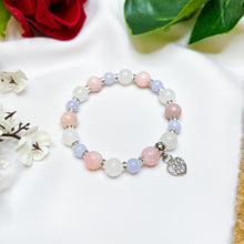 Load image into Gallery viewer, Candy Floss (Blue Lace Agate, Pink Opal, White Jade) Crystal Bracelet
