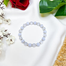 Load image into Gallery viewer, Baby Blue (Blue Chalcedony, Blue Lace Agate) Crystal Bracelet
