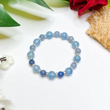 Load image into Gallery viewer, Mystic Blue (Blue Calcite, Blue Aventurine) Crystal Bracelet
