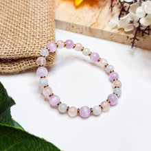 Load image into Gallery viewer, Mini Fairy (Rose Quartz, Kunzite, Green Jade) Crystal Bracelet
