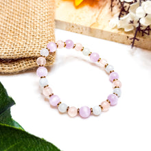Load image into Gallery viewer, Mini Fairy (Rose Quartz, Kunzite, Green Jade) Crystal Bracelet
