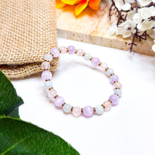 Load image into Gallery viewer, Mini Fairy (Rose Quartz, Kunzite, Green Jade) Crystal Bracelet
