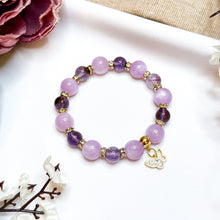 Load image into Gallery viewer, Amethyst Phantom x Kunzite Crystal Bracelet
