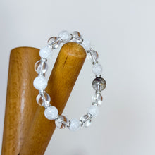 Load image into Gallery viewer, Collector's Grade: Four Seasons Phantom Quartz Centerpiece with Grade AAA Clear Quartz x Cracked Clear Quartz Crystal Bracelet
