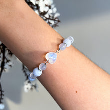 Load image into Gallery viewer, Baby Blue (Blue Chalcedony, Blue Lace Agate, Rainbow Moonstone) Crystal Magnetic Bracelet
