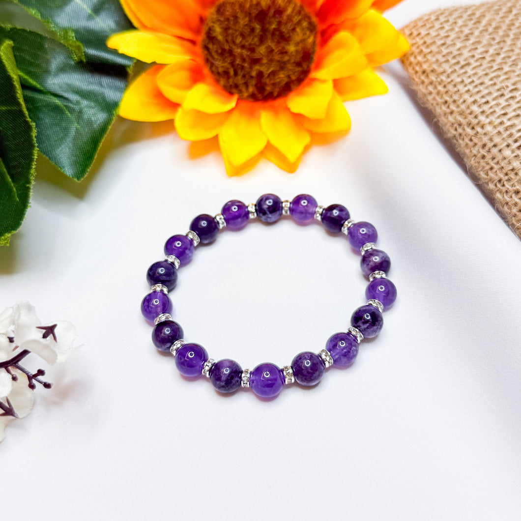 Purple Aurora (RARE Tiffany Stone, Lavender Quartz) Crystal Bracelet