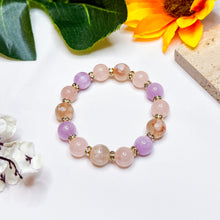 Load image into Gallery viewer, Sakura Rose (Rose Quartz, Sakura Agate, Kunzite) Crystal Bracelet
