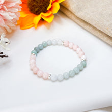 Load image into Gallery viewer, Mini Tiana (Grade 3A Mexico Pink Opal, Green Jade) Crystal Bracelet
