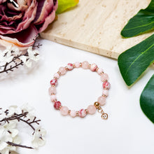 Load image into Gallery viewer, Pink Sorbet Crystal Bracelet (RARE Cinnabrite, Rose Quartz, Mexico Grade 3A Pink Opal)
