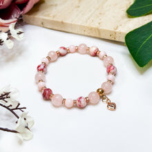 Load image into Gallery viewer, Pink Sorbet Crystal Bracelet (RARE Cinnabrite, Rose Quartz, Mexico Grade 3A Pink Opal)

