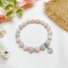 Load image into Gallery viewer, Princess Tiana (Pink Opal, Green Jade) Crystal Bracelet
