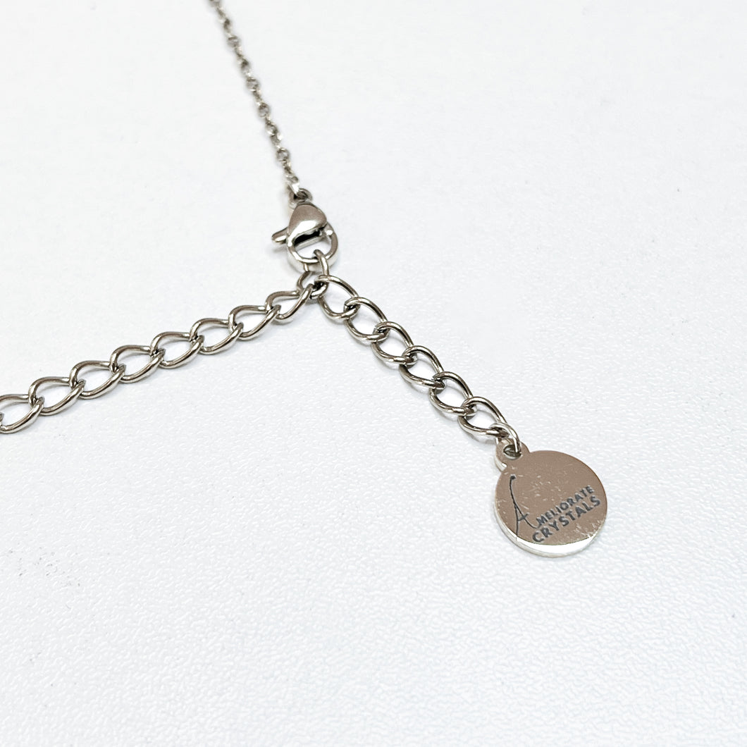 Lapis Lazuli Donut 305 Stainless Steel Chain Crystal Bracelet