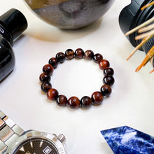 Load image into Gallery viewer, Red Tiger&#39;s Eye Crystal Bracelet
