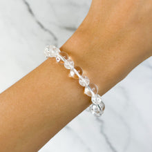 Load image into Gallery viewer, Clear Quartz x Frosted Quartz Crystal Bracelet
