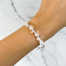 Load image into Gallery viewer, Clear Quartz x Frosted Quartz Crystal Bracelet
