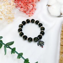 Load image into Gallery viewer, Golden Sheen Obsidian (w/ S925 Night Fury) Crystal Bracelet
