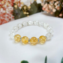 Load image into Gallery viewer, Citrine x Frosted Quartz Crystal Bracelet
