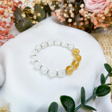 Load image into Gallery viewer, Citrine x Frosted Quartz Crystal Bracelet
