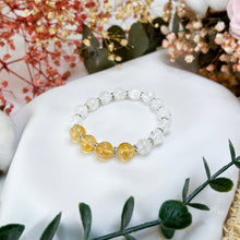 Load image into Gallery viewer, Citrine x Frosted Quartz Crystal Bracelet
