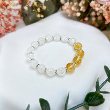 Load image into Gallery viewer, Citrine x Frosted Quartz Crystal Bracelet
