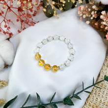 Load image into Gallery viewer, Citrine x Frosted Quartz Crystal Bracelet
